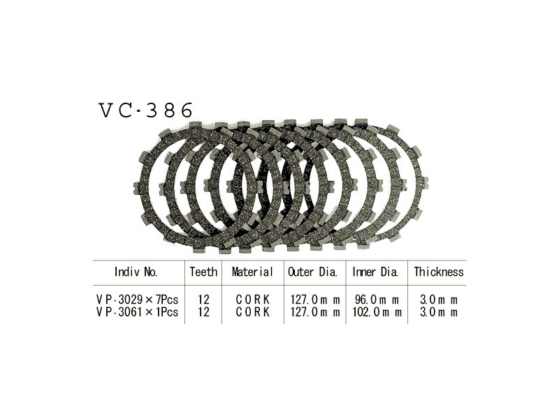 Фрикционные диски сцепелния Vesrah VC 386