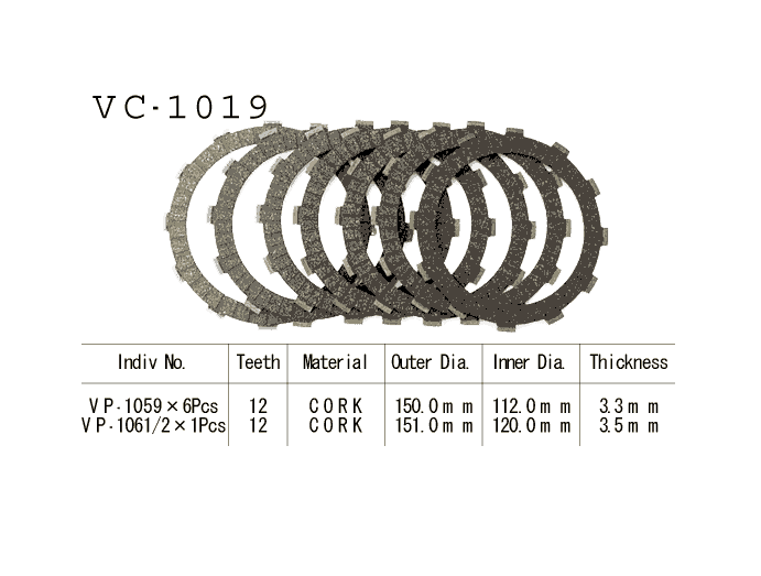 Фрикционные диски сцепелния Vesrah VC 1019