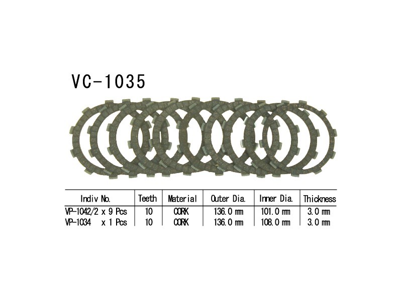 Фрикционные диски сцепелния Vesrah VC 1035