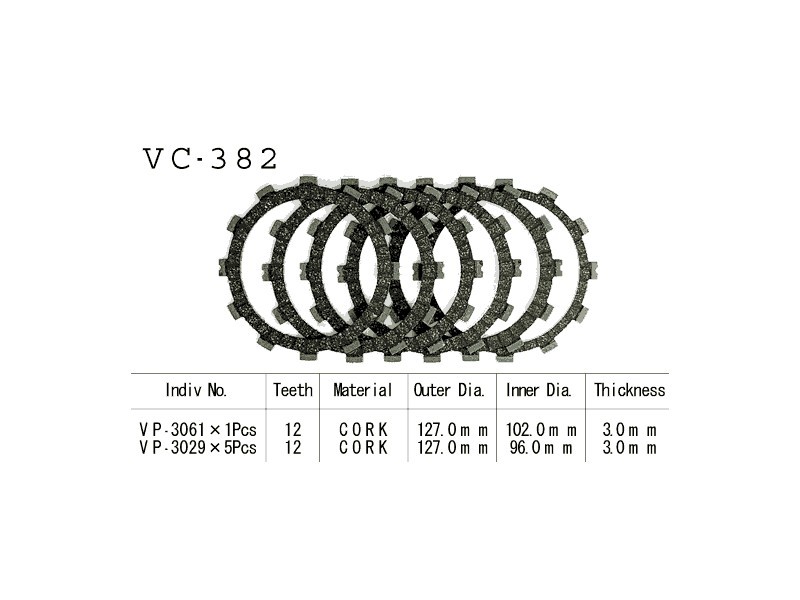Фрикционные диски сцепелния Vesrah VC 382