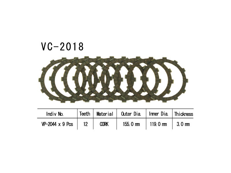 Фрикционные диски сцепелния Vesrah VC 2018