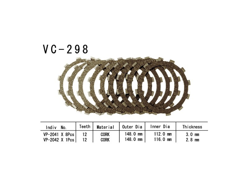 Фрикционные диски сцепелния Vesrah VC 298