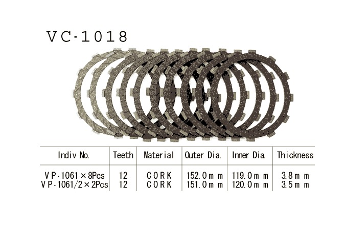 Фрикционные диски сцепелния Vesrah VC 1018