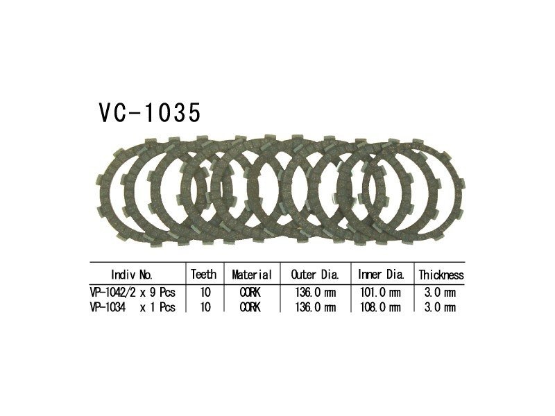 Фрикционные диски сцепелния Vesrah VC 1035