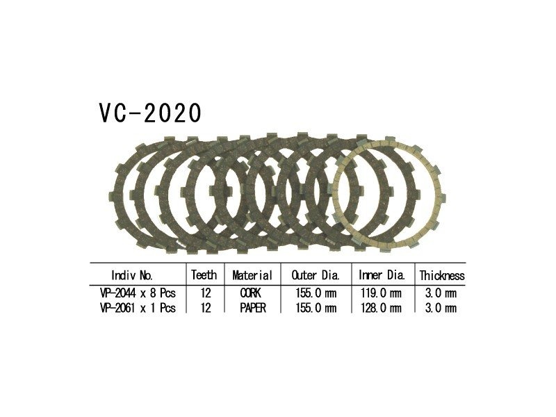 Фрикционные диски сцепелния Vesrah VC 2020