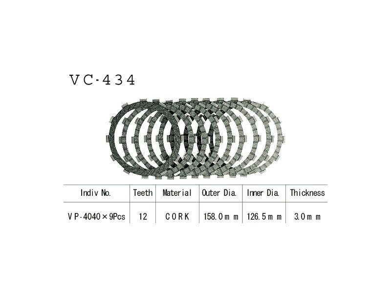 Фрикционные диски сцепелния Vesrah VC 434