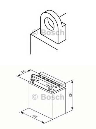 Аккумулятор мото BOSCH M4 F24 (YB7-A)