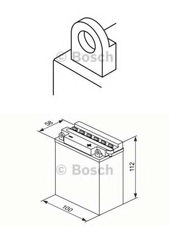 Аккумулятор мото BOSCH M4 F16 (YB3L-B)