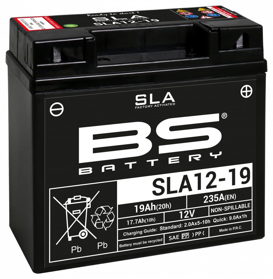 BS-Battery SLA12-19 (FA) Аккумулятор для BMW K1600 GT, GTL (GEL12-19)
