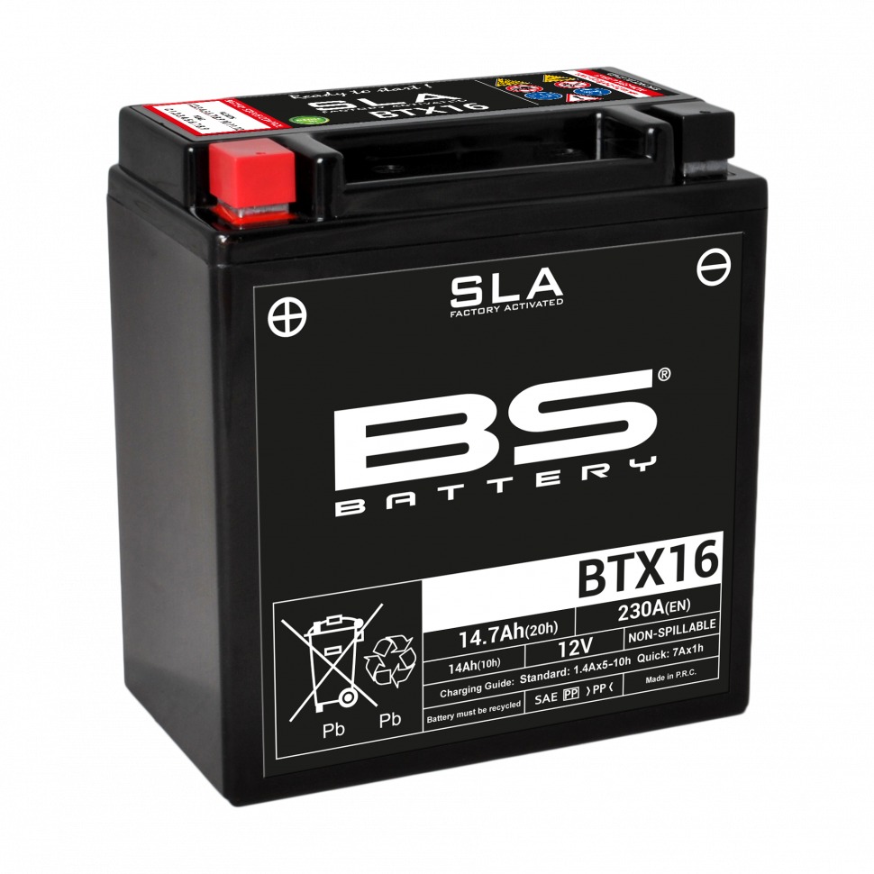 BS-Battery BTX16 (FA) Аккумулятор (YTX16-BS)
