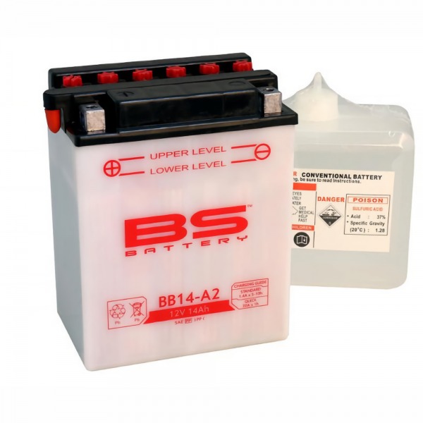 BS-Battery Аккумулятор BB14A-A2 12В, 14 Ач, 134x89x166, +/- (YB14A-A2)