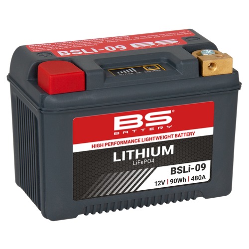 BS-Battery BSLI-09 Аккумулятор BS-Lithium 12В 7.5 Ач, 90 Wh, 480A, прямая ( +/- )