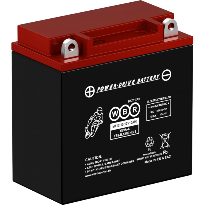 Аккумулятор WBR MT12-10 (YB9A-A, YB9-B, 12N9-4B-1)