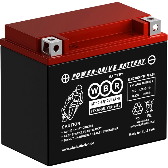 Аккумулятор WBR MT12-12 (YTX14-BS, YTX12-BS)