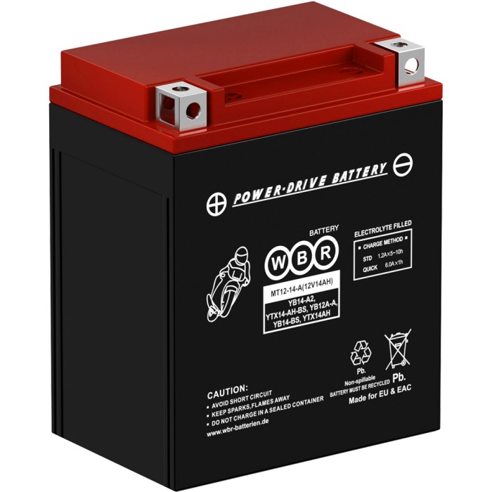 Аккумулятор WBR MT12-14-A (YB14-A2, YTX14AH-BS, YB12A-А)