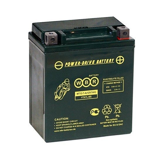 Аккумулятор WBR MT12-7-A(YTX7L-BS)