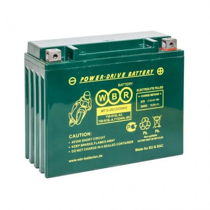 Аккумулятор WBR SMT12-20 (Y50-N18L-A, Y50-N18L-A, YTX24HL-BS)