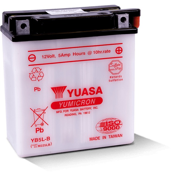 Аккумулятор YUASA YB5L-B с электролитом