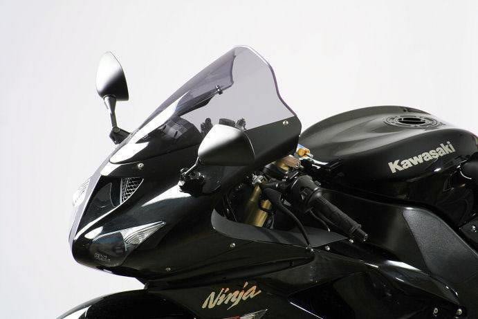 MRA Ветровое стекло для ZX-10R 2006-2007, ZX-6R (ZX636C/ZX600N) 2005-2008 Racing R, цвет Серый