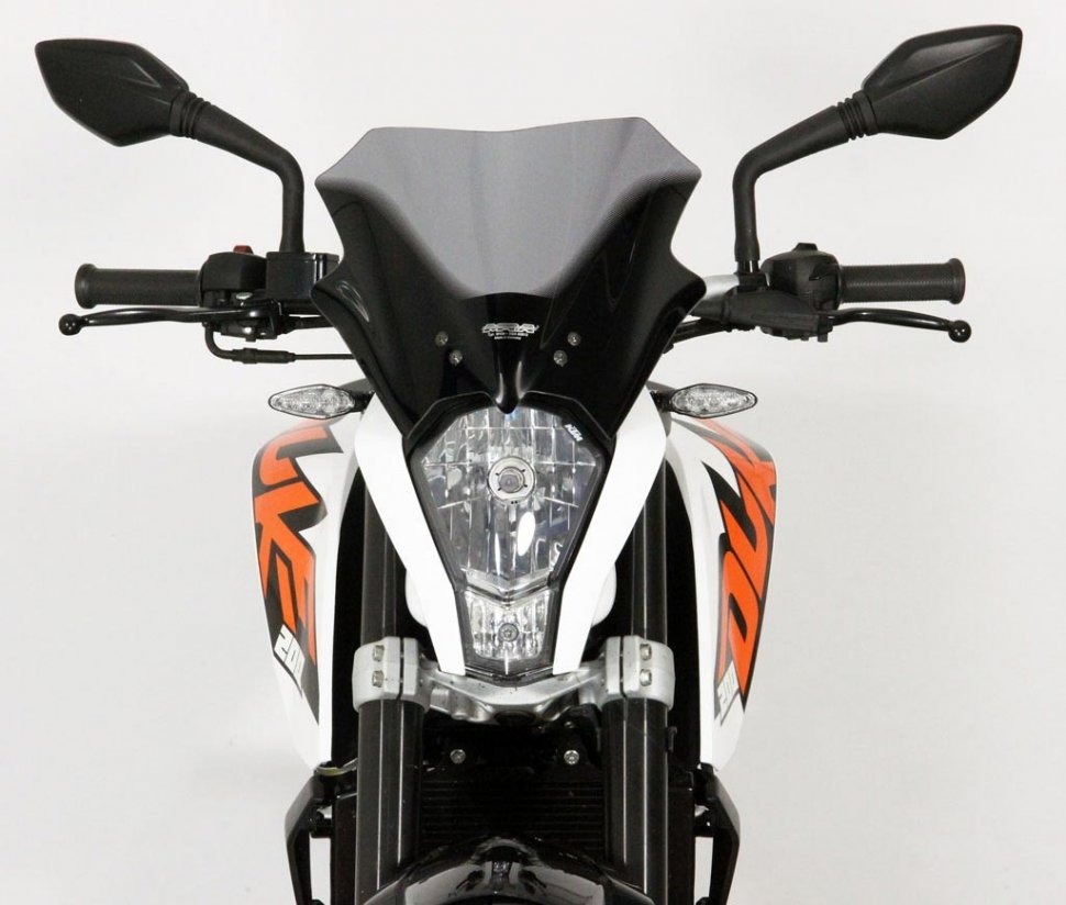MRA Ветровое стекло для KTM Duke 125 / 200 / 390 2010-2015 Racing R, цвет Черный