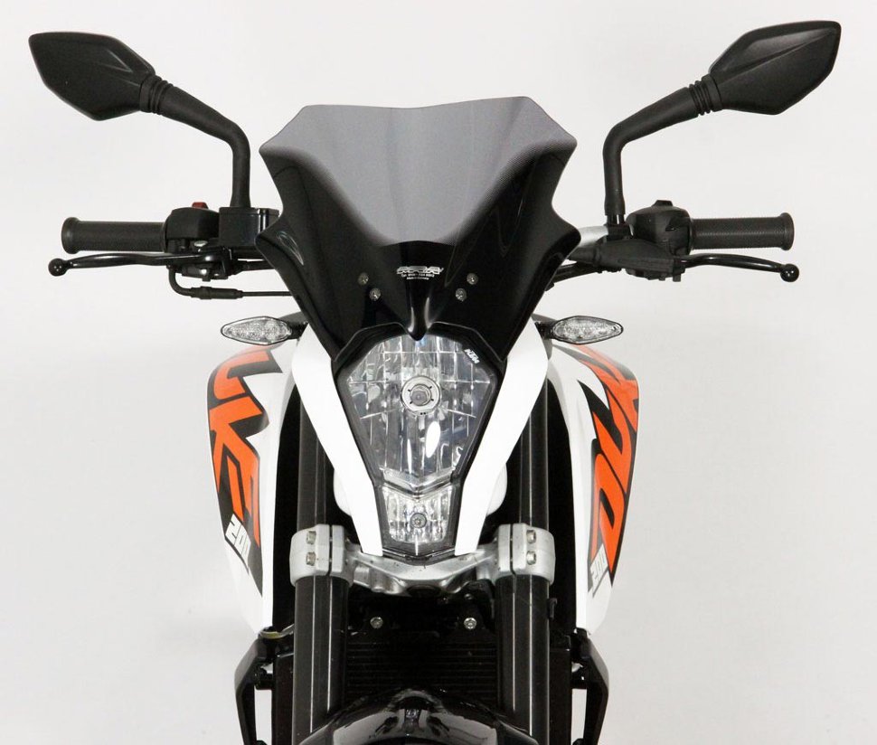 MRA Ветровое стекло для KTM Duke 125 / 200 / 390 2010-2015 Racing R, цвет Черный