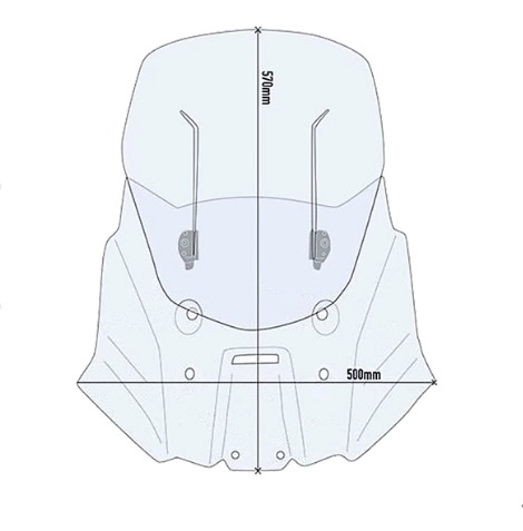 Kappa KAF3117B Секло ветровое Airstream с регулируемым дефлетором для Suzuki V-STROM 1050/XT/SE 20-, V-STROM 1050DE 20-23