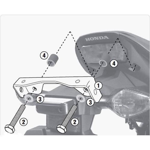 Givi 1137KIT Комплект для установки PLX1137-TE1137 Honda CB650F/CBR650F