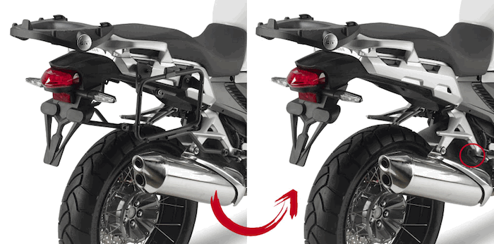 Kappa KLR1110 Крепеж боковых кофров HON 1200 2012