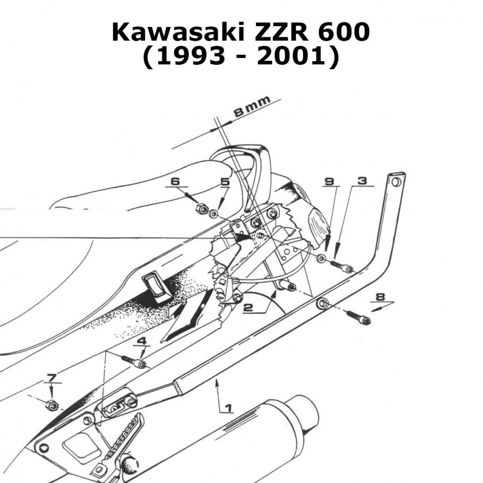 Kappa K4230 Крепеж кофра KAW ZZR