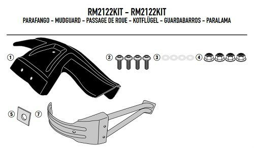 Kappa RM2122KITK Крепеж хагерра KIT FOR KRM01 YAM MT-09 15-17