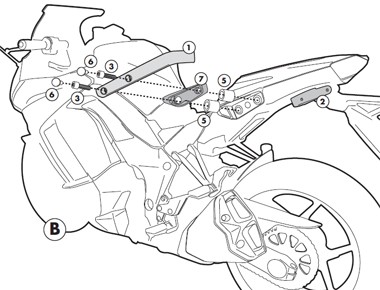 Givi 4100KIT Установочный комплект для PLXR4100