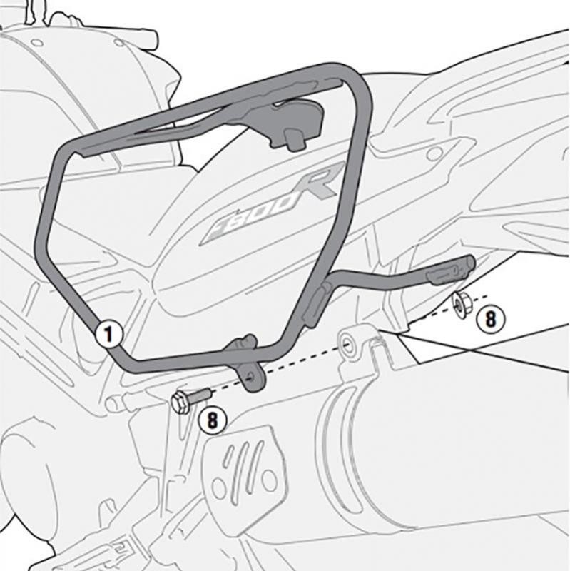 Givi TE5111 Крепёж боковых кофров EASYLOCK BMW F 800 R 09-14