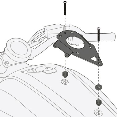 Givi BF24 Крепеж TANKLOCK сумки на бак мотоцикла Yamaha XSR700 16-18