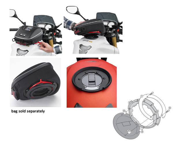 GIVI BF12 Крепление  для установки на бак сумок системы TankLock (для мотоциклов KTM)