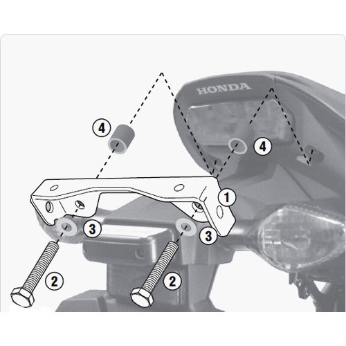 Givi 1137KIT Комплект для установки PLX1137-TE1137 Honda CB650F/CBR650F