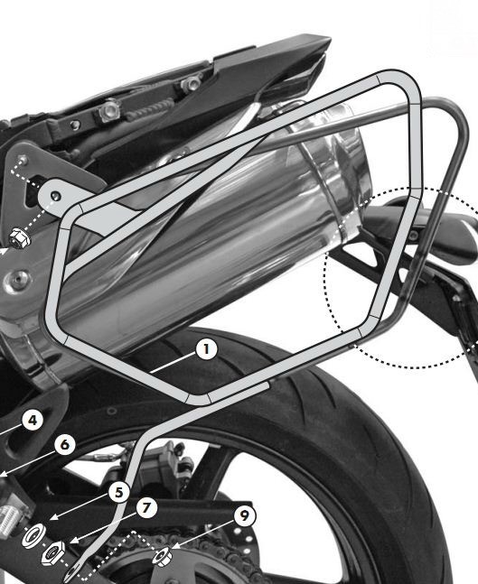 Givi TE705 Крепёж боковых кофров EASYLOCK Triumph Street Triple 675 07-12