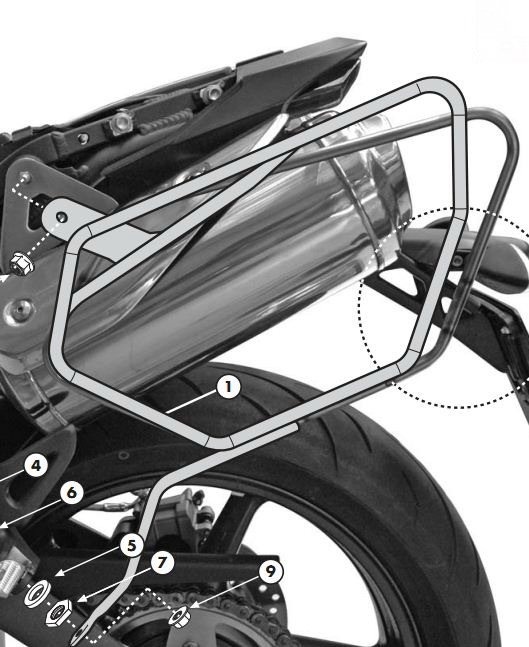 Givi TE705 Крепёж боковых кофров EASYLOCK Triumph Street Triple 675 07-12