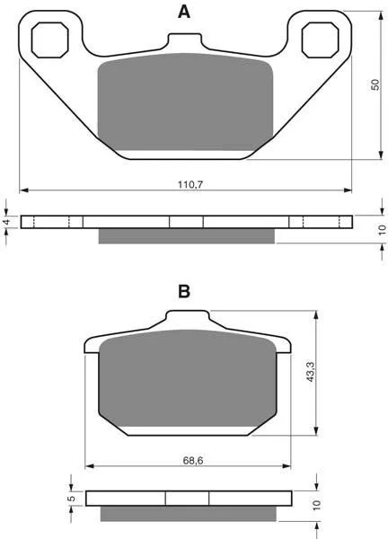 Тормозные колодки для мотоциклов GOLDfren 037 S3