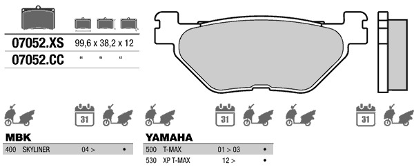 Brembo 07052XS колодки тормозные