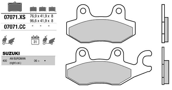 Brembo 07071XS колодки тормозные