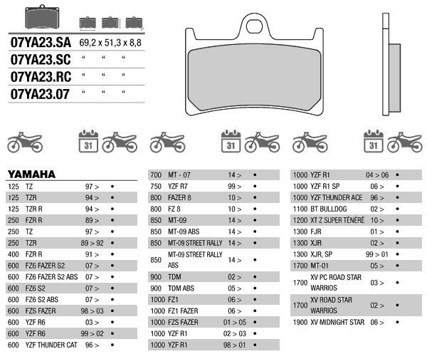 Brembo 07YA23LA Тормозные колодки