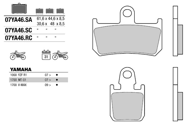 Brembo 07YA46SA колодки тормозные