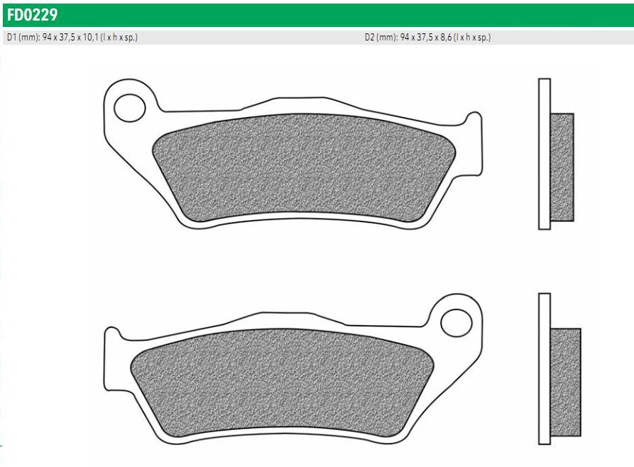 Newfren FD0229TS Тормозные колодки дисковые ROAD TOURING SINTERED (FDB2039ST)