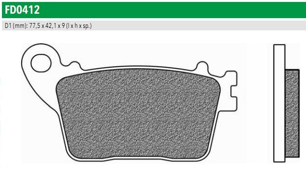 Newfren FD0412BT Тормозные колодки дисковые мото ROAD TOURING ORGANIC (FDB2221P)