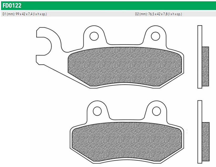 Newfren FD0122TS Тормозные колодки дисковые мото ROAD TOURING SINTERED (FDB497ST)