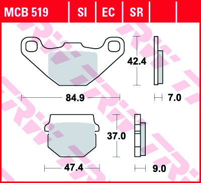 Тормозные колодки дисковые Lucas TRW – MCB519EC