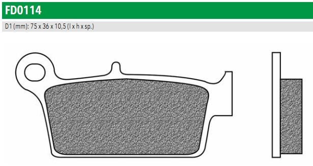 Newfren FD0114BD Тормозные колодки дисковые мото OFFROAD DIRT ORGANIC (FDB539SG)