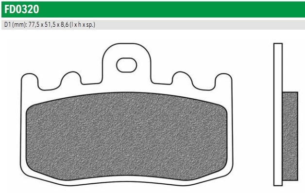 Newfren FD0320SP Тормозные колодки дисковые мото ROAD TTPRO SINTERED (FDB2125ST)