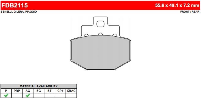 Ferodo FDB2115EF Тормозные колодки дисковые