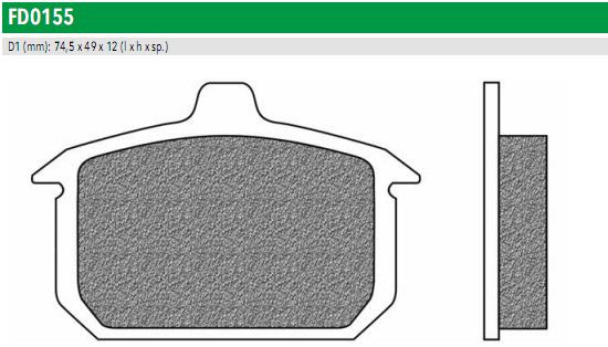 Newfren FD0155SH Тормозные колодки дисковые мото ROAD HD SINTER (FDB335)